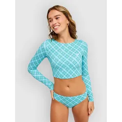 Roxy The Beach Babe Ls Crop Langarm Lycra katydid as if plaid Gr. S