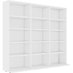 vidaXL CD-Regal Weiß 100x23x89,5 cm Holzwerkstoff