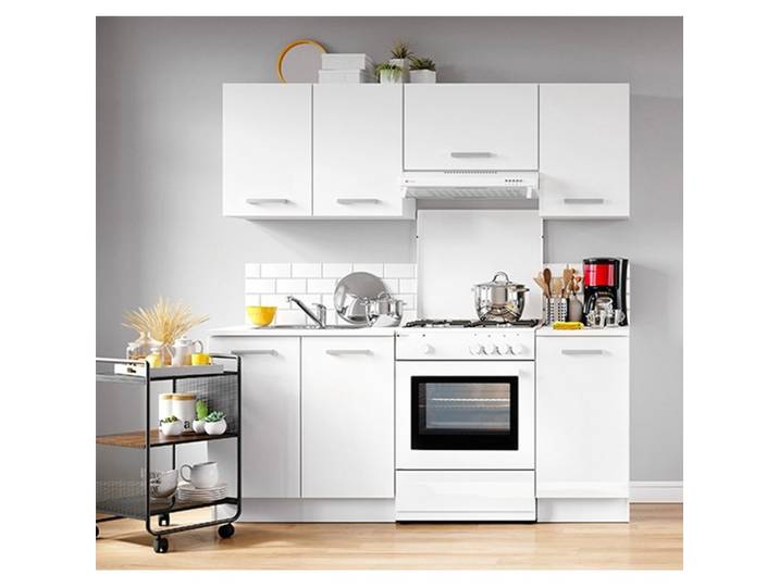 Ensemble Cuisine UNO - Blanc mat - L.180 cm