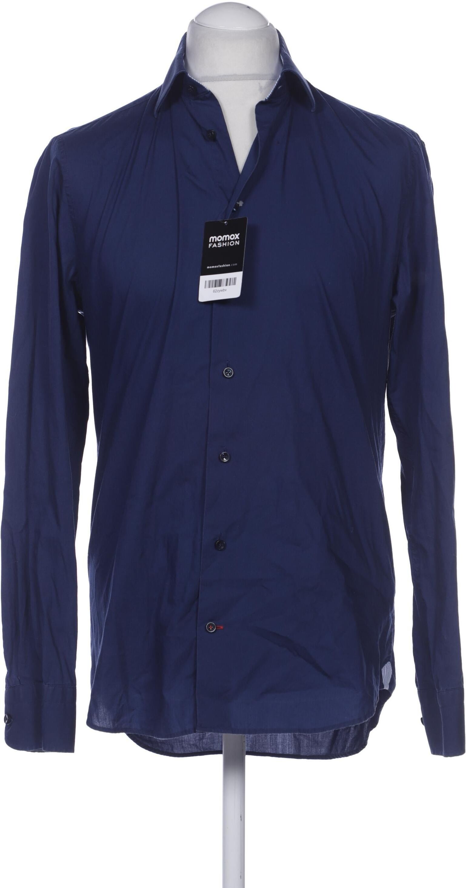 Tommy Hilfiger Tailored Herren Hemd, Blau, Gr. 39, Baumwolle - Second Hand