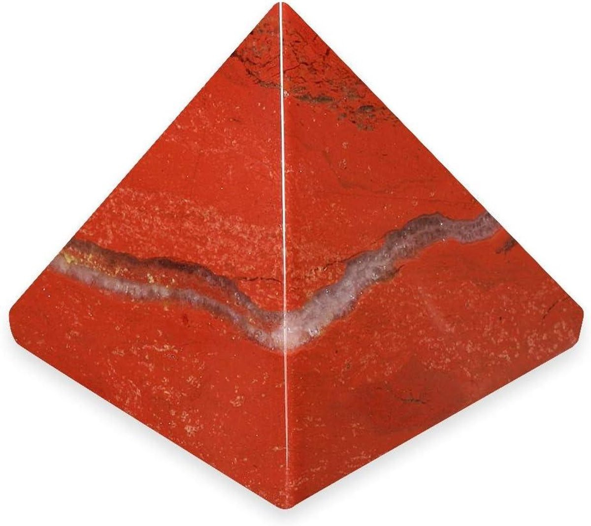 Red Jasper Piramide - Kristallen Piramide - Rood - Hoogte: 2,5 cm