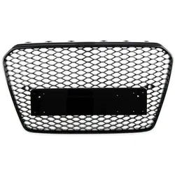 Sport Kühlergrill Grill ohne Emblem Schwarz glanz passend für Audi A5 B8 8T 11-16