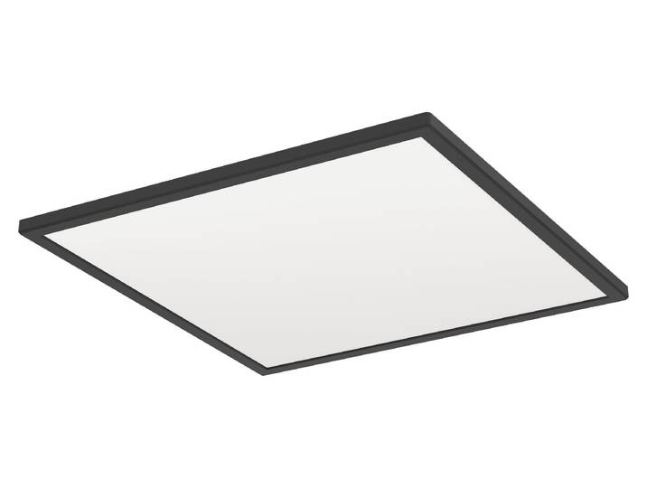 Eglo LED Plafonnier Rovito noir 50 x 50 cm blanc chaud/blanc froid