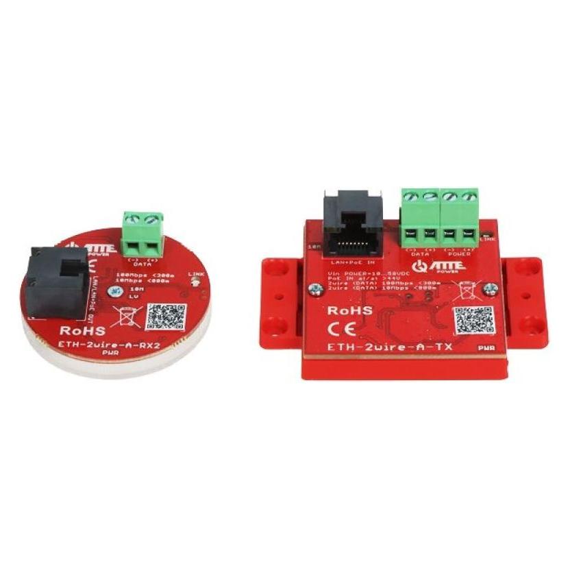 Atte Utp / 2-Draht Konverter Set Für Lan+Poe übertragung Eth-2wire-A-Set2 Set Mit 2 Stück (Netzwerk Zubehör) (ETH-2WIRE-A-SET2)
