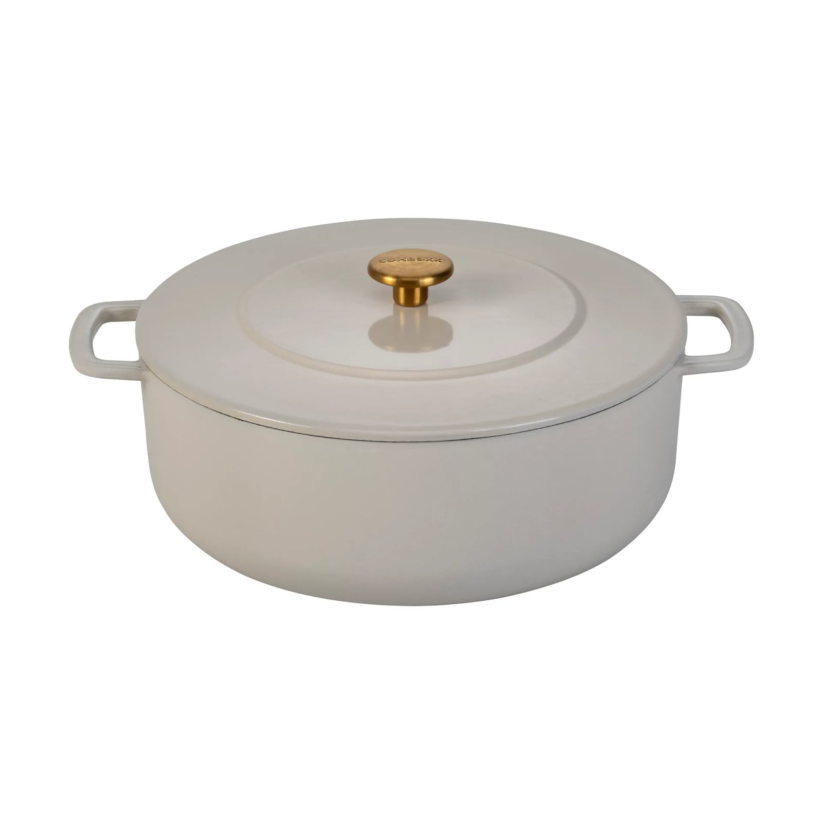 Combekk geëmailleerde gietijzeren braadpan Ø28 cm Sand-gold knob