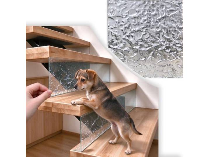 Treppenschutzgitter Hochwertige, Strukturierte Treppenzwischenräumen Anpassbare Blenden Den Bereich Unter Betten, Sofas Möbeln; L-förmiger Schutz Spaltabdeckung(Hammered,W80xH15cm(32x6in))