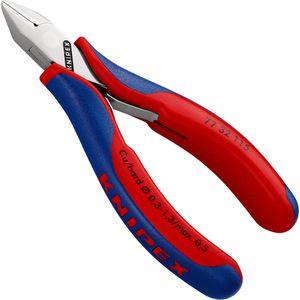 Knipex Seitenschneider 77 32 115, Elektronik, 115 mm, spiegelpoliert, Mehrkomponentengriffe, Öffnungsfeder