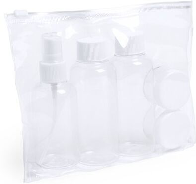 Nécessaire de voyage personnalisé homologué avion Flaut polypropylène (PP) PVC blanc