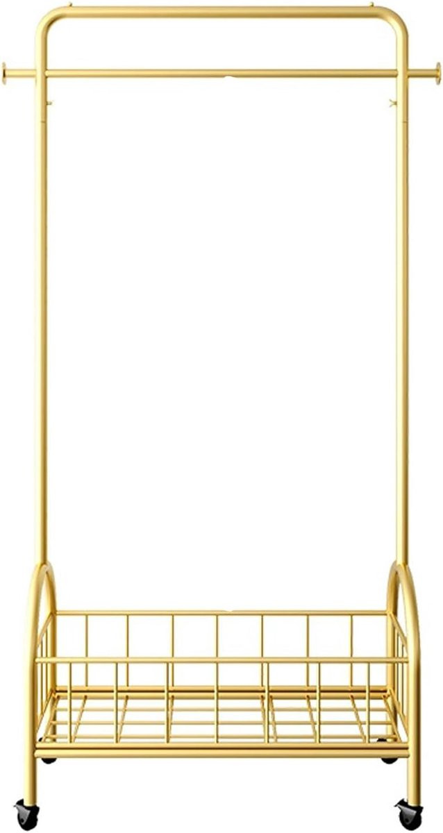 Zwart kledingrek met wielen voor volwassenen
