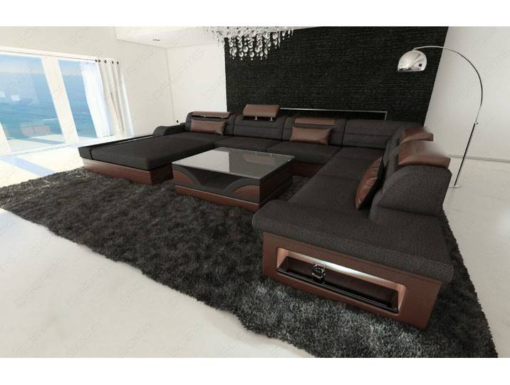 Wohnlandschaft Mezzo XXL U-Form in Stoff