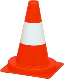PVC Leitkegel tagesleuchtend 300 mm, 0,54 kg, robuster Pylon für Markierung, Training, Event und Parkplatz
