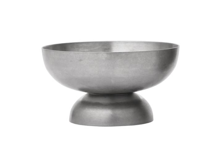 Ferm Living Tumbled glazen schaal Roestvrij staal