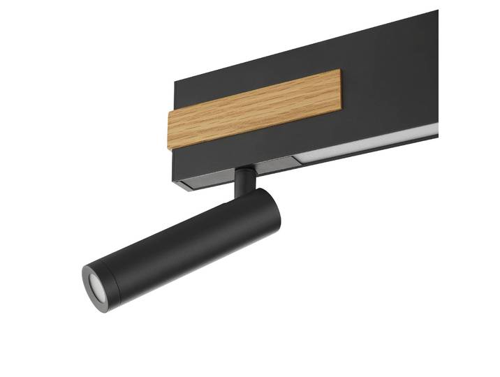 Brilliant LED-Deckenstrahler Streamline, Länge 60 cm, schwarz, 2-flg. dimmbar, schwarz, für Wohn- / Esszimmer, Metall, Modern, LED Deckenlampe