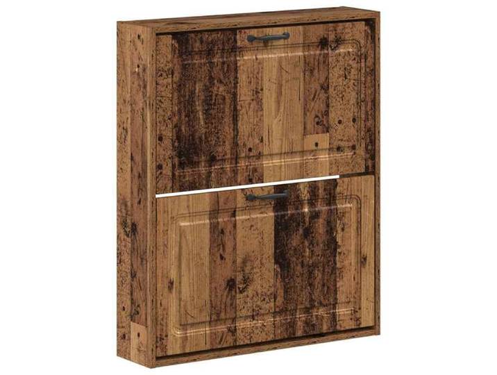 NOUVEAU Range-chaussures - (1 PC) Cabinet à chaussures mural UTRECHT 71x17x86cm - Bois ancien - Anti l'humidité  12760