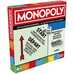 Hasbro Monopoly, board game with storage box and large pieces - Swedish-Dutch version (Französisch, Niederländisch, Schwedisch)
