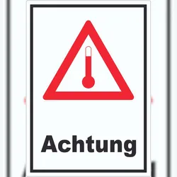 HB-Druck Aufkleber Gefahrgutklasse Hot Achtung Heiß A9 (37x52mm)