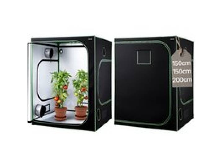 VEVOR Growzelt, 150x150x200 cm, Indoor-Pflanzenzelt mit Vollspektrum-LED-Zuchtlicht & Belüftungssystem, Growbox 600D hochreflektierendes Mylar, Zuchtzelte, Gewächshaus für Blumen & Gemüse