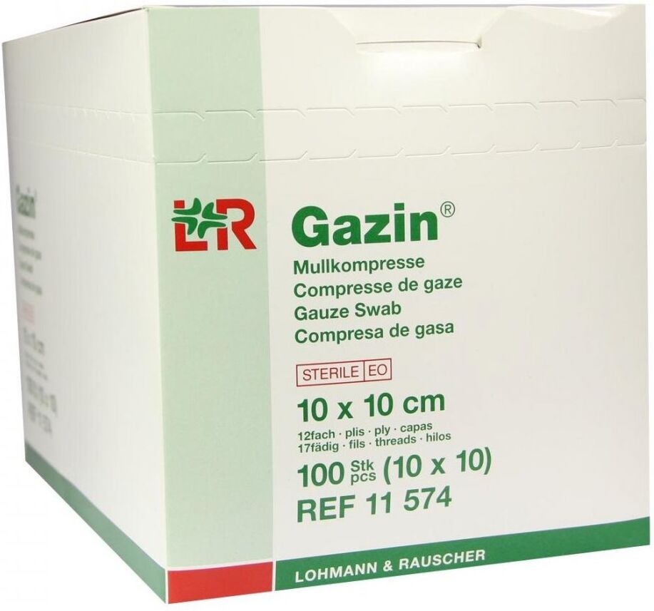 Gazin Mullkompresse 12fach 10x10cm steril
