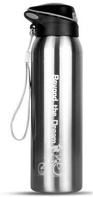 Inspire Daily Merch Outdoor Sport Cycling Water Bottle Vacuum Stainless Steel Thermo Drink Mug For Travel And Cycling sliver