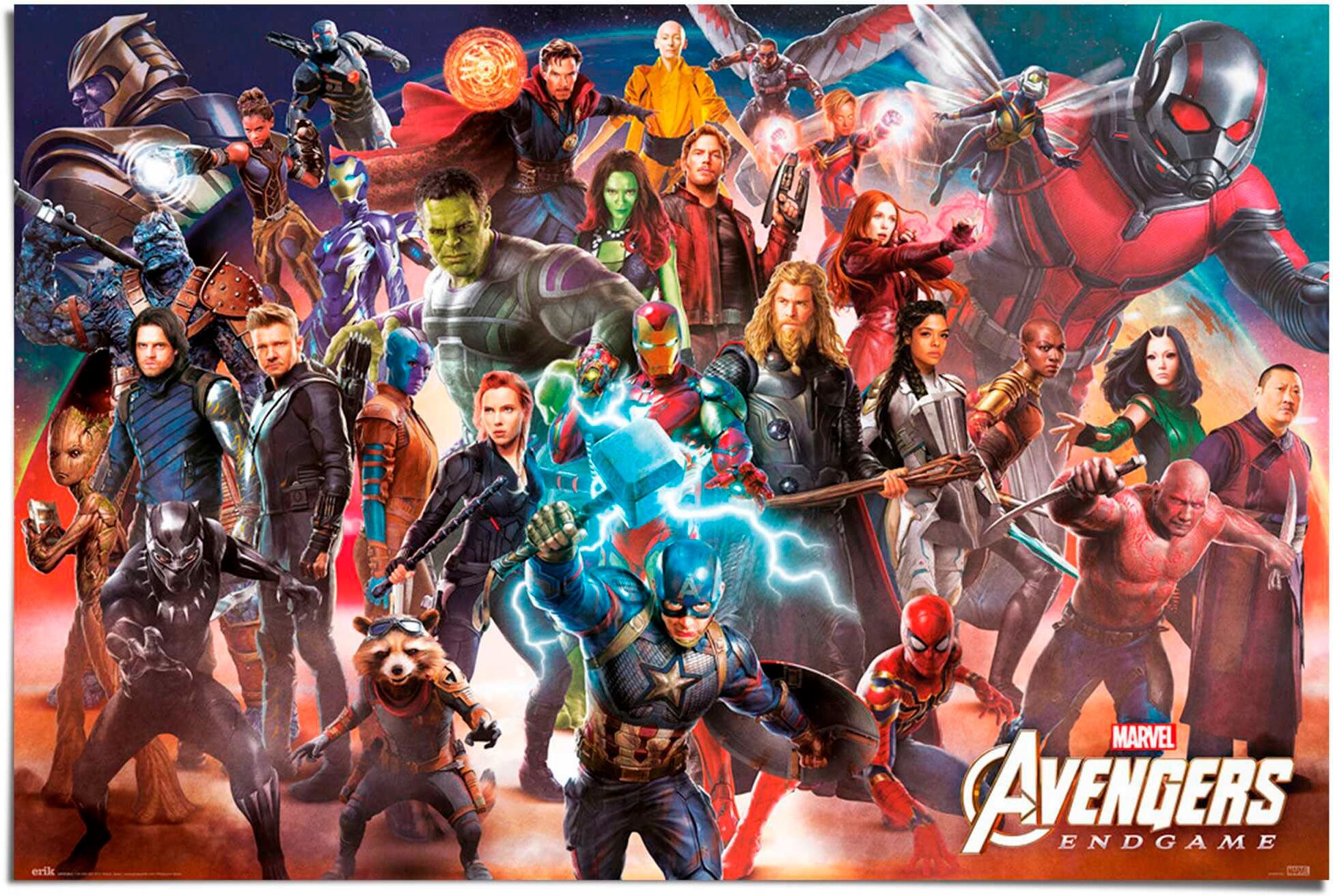 Reinders! Poster REINDERS "Marvel - Avengers Endgame", bunt (farbe bild(er): bunt), B:91,5cm H:61cm T:0,1cm, Papier, Bilder, Poster farbe bild(er): bunt B/H/T: 91,5cm x 61cm x 0,1cm