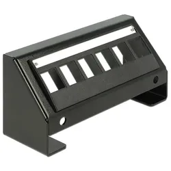 DELOCK Keystone Halterung 6 Keystone Ports Multimedia schwar