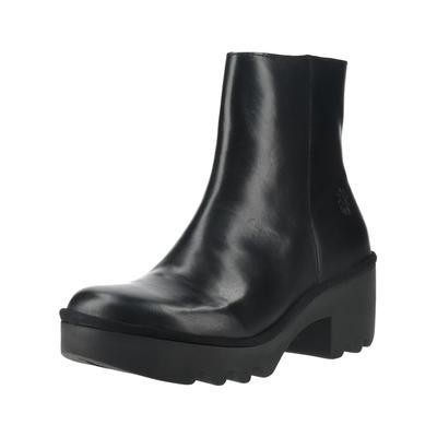 Stiefelette FLY LONDON "Fly London Stiefelette Glattleder", Damen, Gr. 38, schwarz, Glattleder, Schuhe Stiefelette