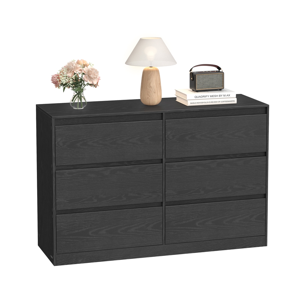 VASAGLE Kommode mit 6 Schubladen, Komodenschrank, Schubladenschrank, Wäschekommode, für Schlafzimmer LTS616B01