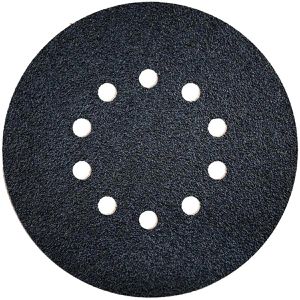 MENZER Schleifpapier Black, Körnung 16, 225mmØ, 10 Schleifscheiben, für Stein, Putz, Lack, 10 Stück