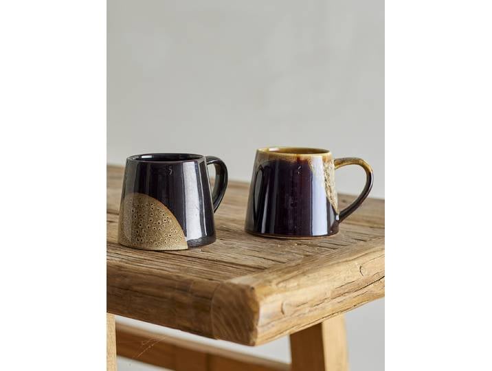 Tasses Rye lot de 2 Ø 10cm Marron