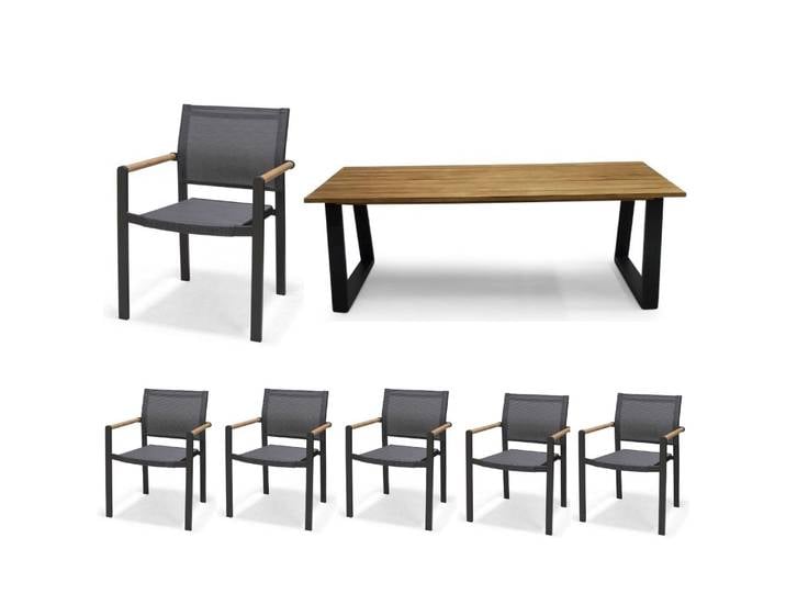 CLEMENTO/ScanCom Darlington/Amber Gartenmöbel-Set 7tlg