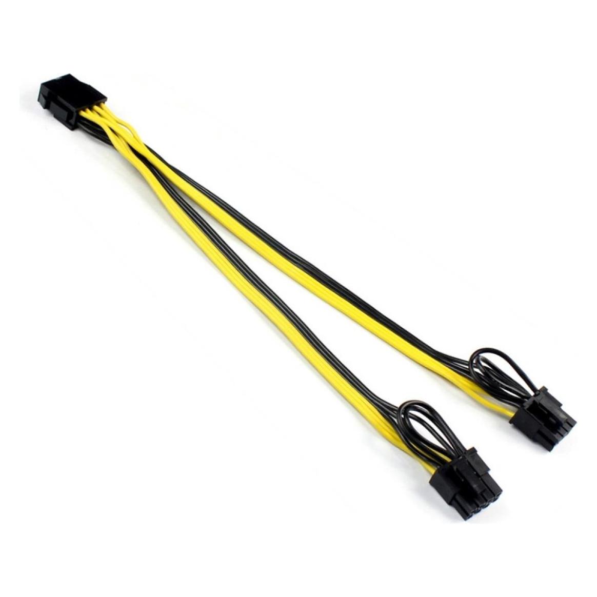 PowerGuard PCI-E 6-Pin zu 2x 8-Pin (6+2 Pin) Grafikkarten Stromkabel 30cm (30 cm) (00023057)