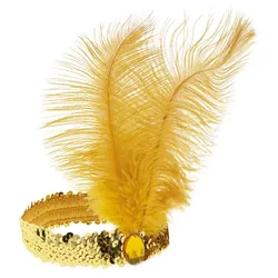 Haarband "Feder", gold