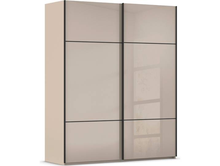 rauch Kleiderschrank Schrank Garderobe Schlafzimmerschrank SCALE-TRIO edle dreigeteilte Front mit 2 Zierleisten Glasfront MADE IN GERMANY