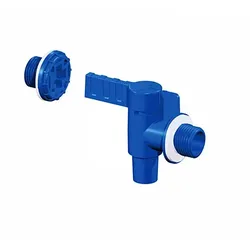 Kunststoffhahn 1/2" für Kanister mit Kappe und Dichtung KTZA01
