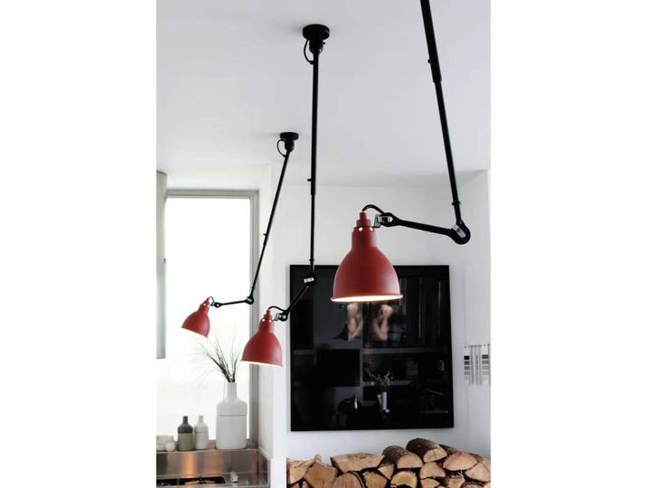 Lampe Gras 302 Deckenleuchte, rot – DCW - Wohnzimmer - Metall