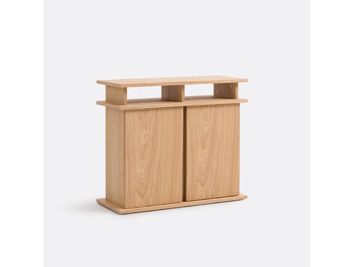 LA REDOUTE Buffet bas plaqué chêne, ABAC Beige Coloris Chêne