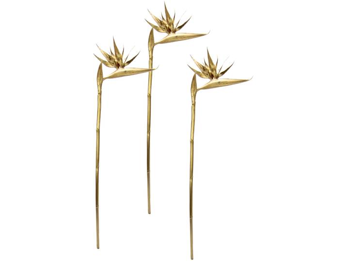 Kunstblume I.GE.A. Strelitzie , gold (goldfarben), B:27cm H:95cm L:5cm, Obermaterial: 100% Kunststoff, Kunstpflanzen, Kunstblume, Exotischer Dekozweig,Tropische Blume, 3er Set