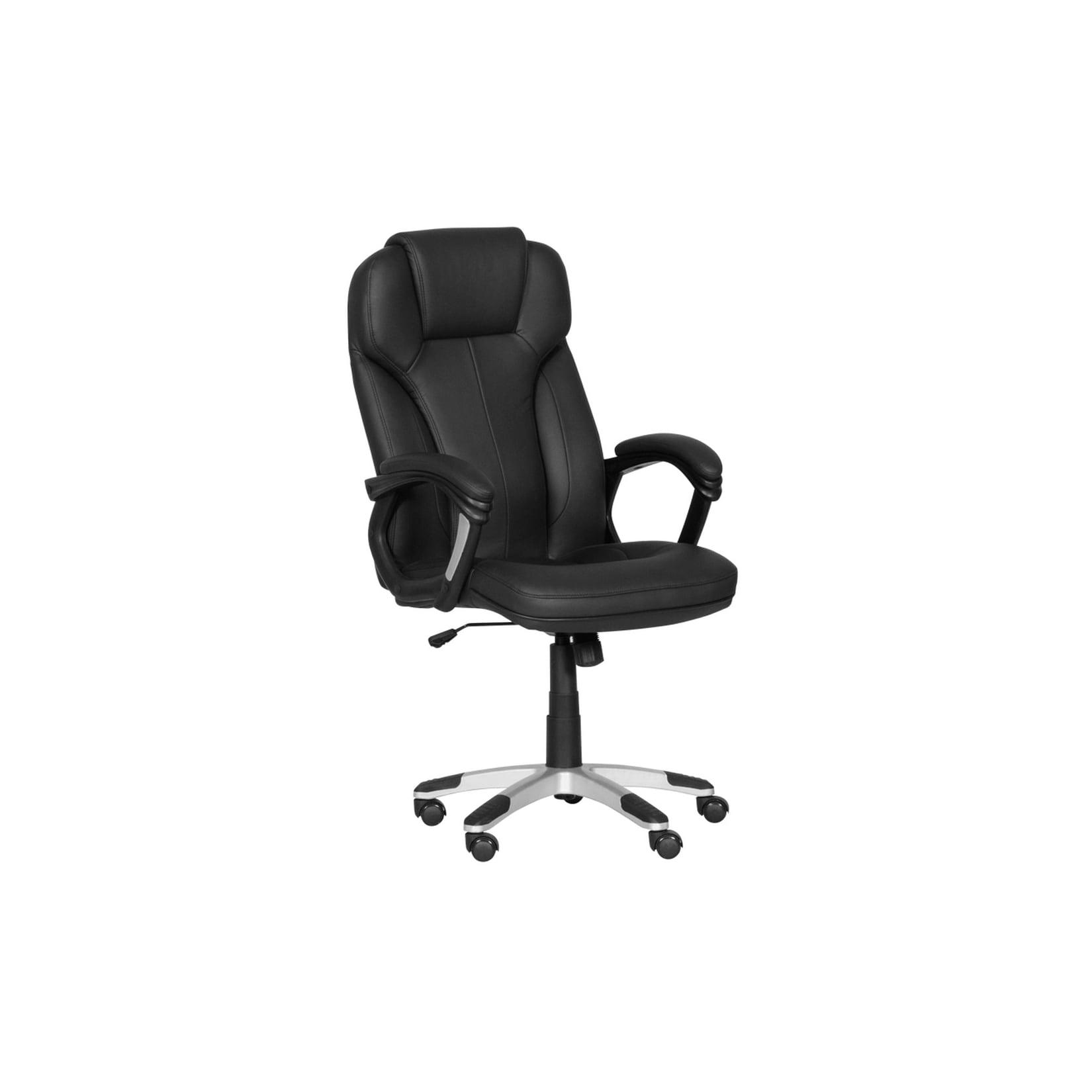Carmen 6514 Chefsessel aus Kunstleder mit Wippmechanik – Schwarz
