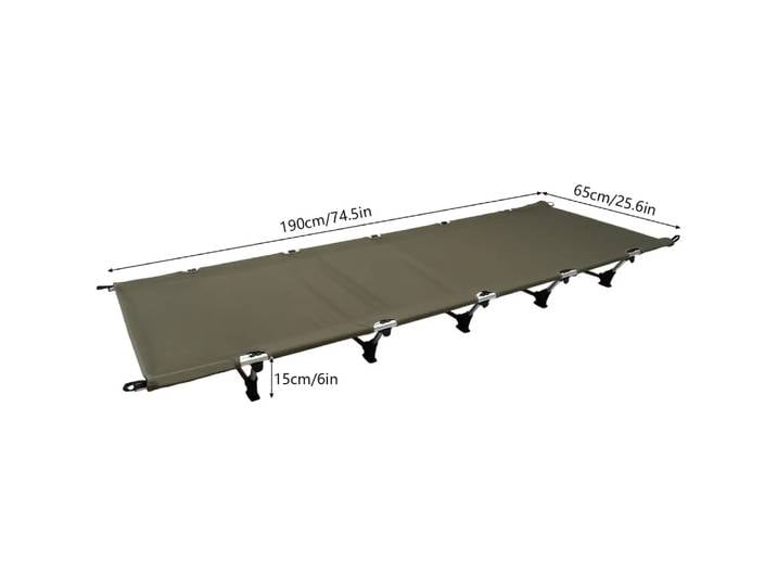 Lit de camping pliant en aluminium pour voyage, plein air, camping, camping avec sac de transport pour pique-nique camping trekking 190 x 65 x 15 cm