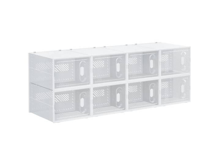 Homcom Diy-Schuhschrank 8er Set Kunststoff Transparent, 36x21x28 cm, Garderobe, Schuhaufbewahrung, Schuhregale