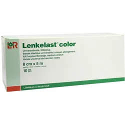 Lohmann Rauscher Lenkelast color Universalbinde - rot / 8 cm x 5 m 10 St
