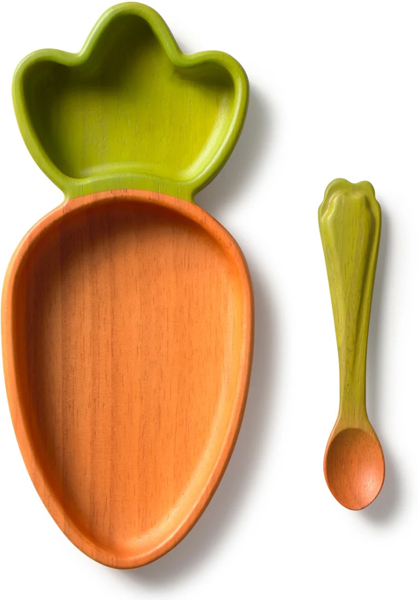 Oli&Carol; Set de alimentación tazón y cuchara - Carrot