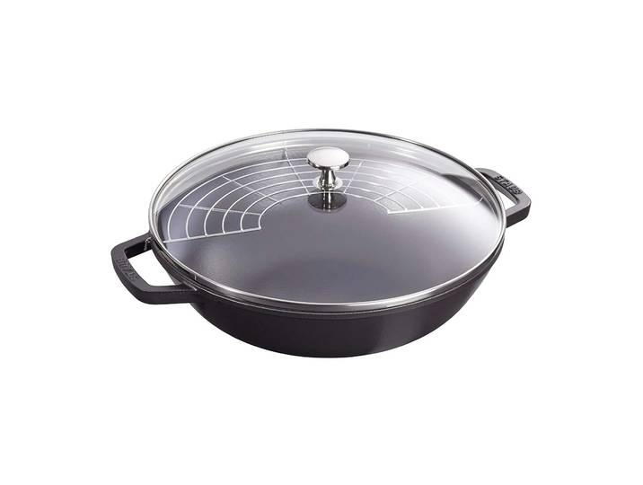 STAUB Wok mit Glasdeckel Ø30cm 4,4 L Schwarz