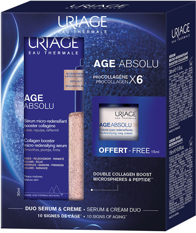 Uriage Coffret 2 pièces Sérum MICRO-REDENSIFIANT + Crème Rose Age Absolu