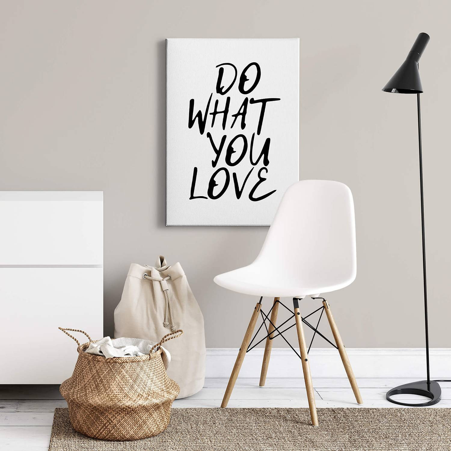 home24 What You Love wanddecoratie, wit, 50 x 70 cm