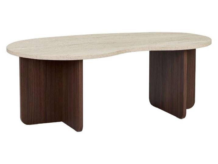 CALICOSY - Couchtisch mit organischer Platte L110 cm - MOSS