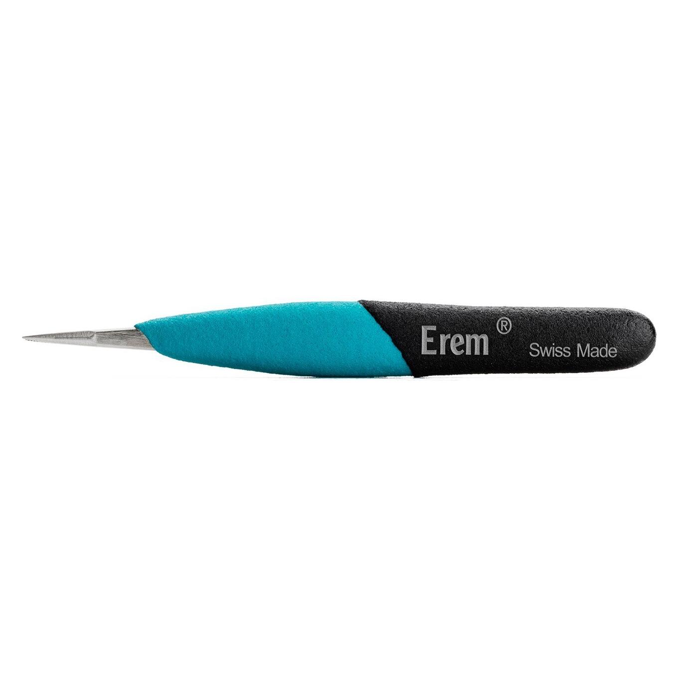 Weller Erem ESD-sichere Pinzette mit geriffelten Spitzen, Präzisionspinzette, Edelstahl, 120mm (EOODSA)