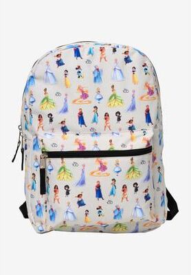 "Women's Disney 100 Years Celebration Characters All-Over Print 16"" Deluxe Nylon Backpack by Disney in White"