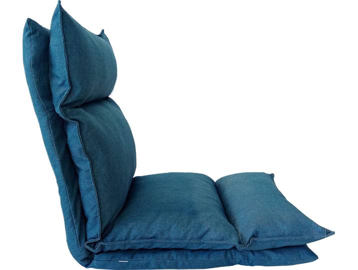 Rebecca Mobili Siège de fauteuil en métal et polyester bleu foncé