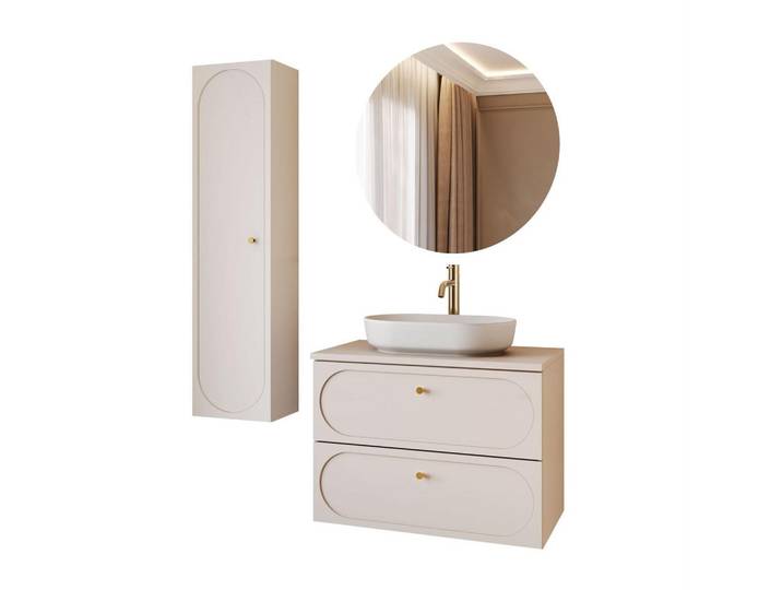 Lookway Badezimmerschrank Ivory 60 cm, Beige, 60.2x57x46 cm, Badezimmer, Badmöbelsets & Badmöbelserien, Badmöbel-Sets